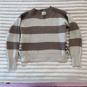 Striped Brown and Cream Sweater